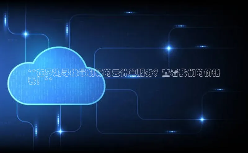 杏鑫彩票app官方下载颐驰 06**在罗湖寻找最划算的云计算服务？查看我们的价格
表！**